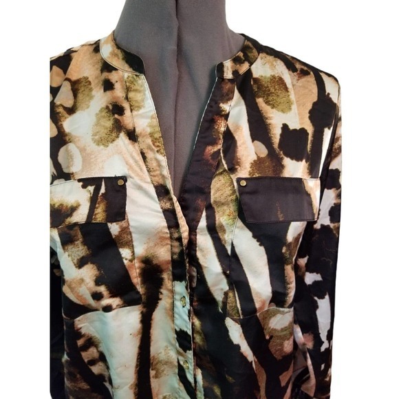 Calvin Klein Women's Shirt Multicolor Size M, Length 27 in, Pit to Pit 21 in - Picture 6 of 6